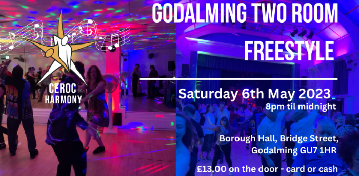 Ceroc Godalming 2 Room Freestyle Saturday 6th May 2023