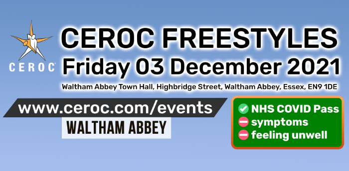 Ceroc Waltham Abbey Freestyle Friday 03 December 2021