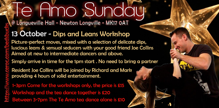 Te Amo Tea Dance with Afternoon Workshops