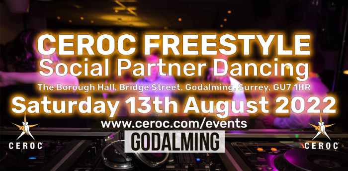 Ceroc Godalming 2 Room Freestyle Saturday 13 August 2022
