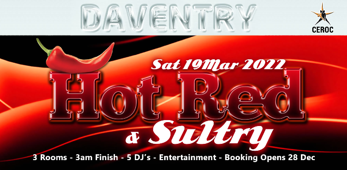 DAVENTRY EVENT - Hot Red & Sultry