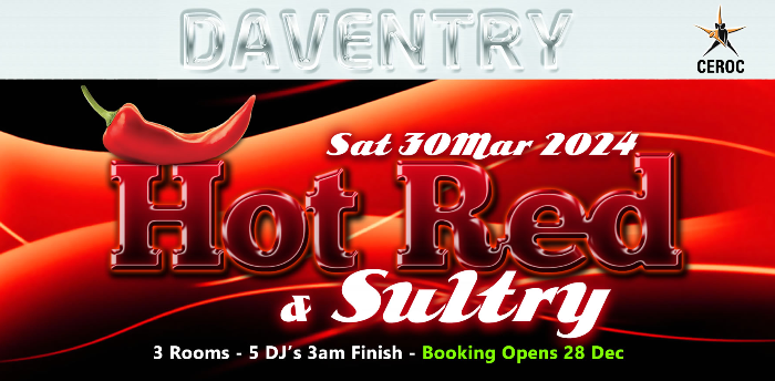 DAVENTRY EVENT - Hot Red & Sultry