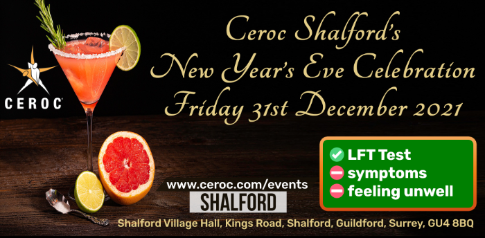 LFT Required - Ceroc Shalford's New Year's Eve Celebration - Friday 31 December 2021