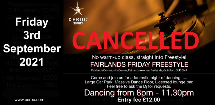 Fairlands Friday Freestyle CANCELLED